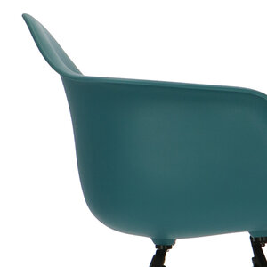POPfurniture Chaise POP DAW Base Sombre Bleu Petrole