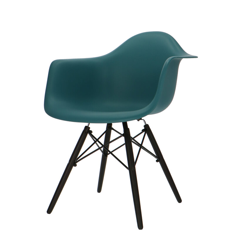 POPfurniture Chaise POP DAW Base Sombre Bleu Petrole