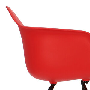 POPfurniture POP Stuhl DAW Dunkles Untergestell Rot