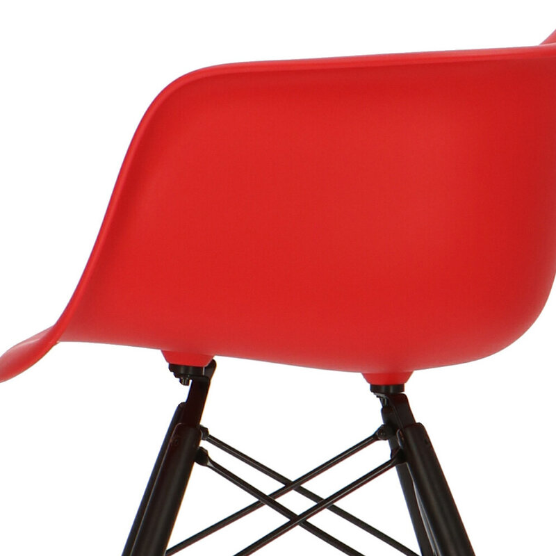 POPfurniture POP Stuhl DAW Dunkles Untergestell Rot