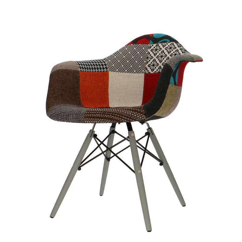 POPfurniture POP Stol DAW Grå Chassis Patchwork