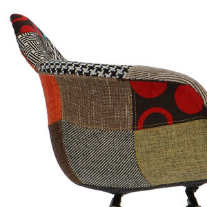 POPfurniture Chaise POP DAW Pieds Gris Patchwork