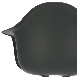 POPfurniture Chaise POP DAW Pieds Blancs Anthracite