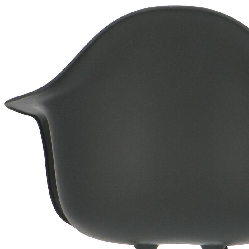 POPfurniture Chaise POP DAW Pieds Blancs Anthracite