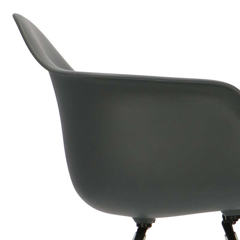 POPfurniture Chaise POP DAW Pieds Blancs Anthracite
