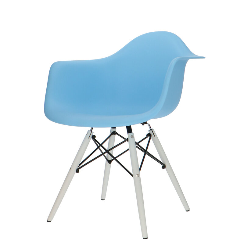POP Stuhl DAW Weißes Untergestell Blau POPfurniture POP Stuhl DAW Weißes Untergestell Blau