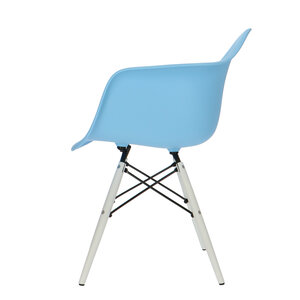 POPfurniture Chaise POP DAW Pieds Blancs Bleu