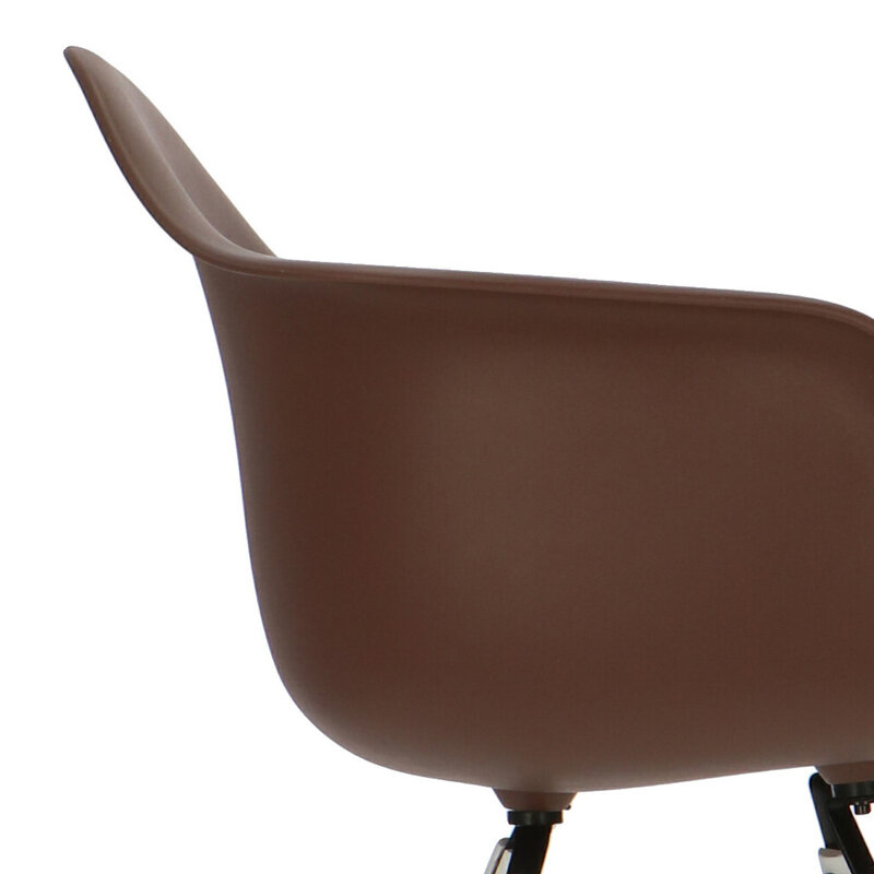 POPfurniture POP Stuhl DAW Weißes Untergestell Braun