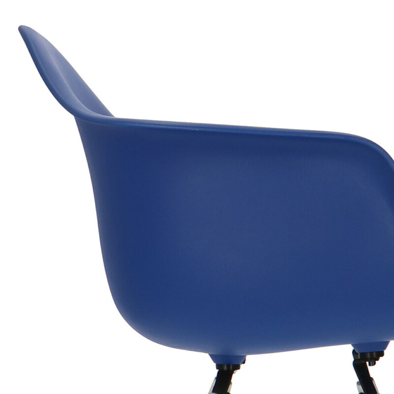 POPfurniture Chaise POP DAW Pieds Blancs Bleu Foncé