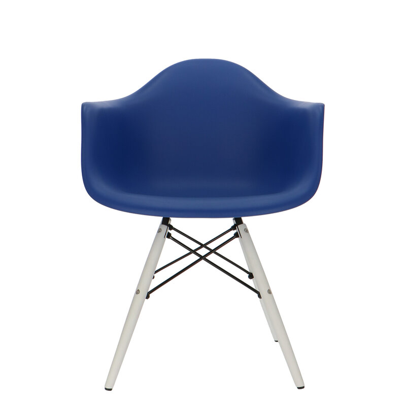 POPfurniture Chaise POP DAW Pieds Blancs Bleu Foncé