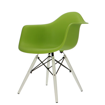 Chaise POP DAW Pieds Blancs Vert