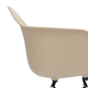 POPfurniture Chaise POP DAW Pieds Blancs Greige