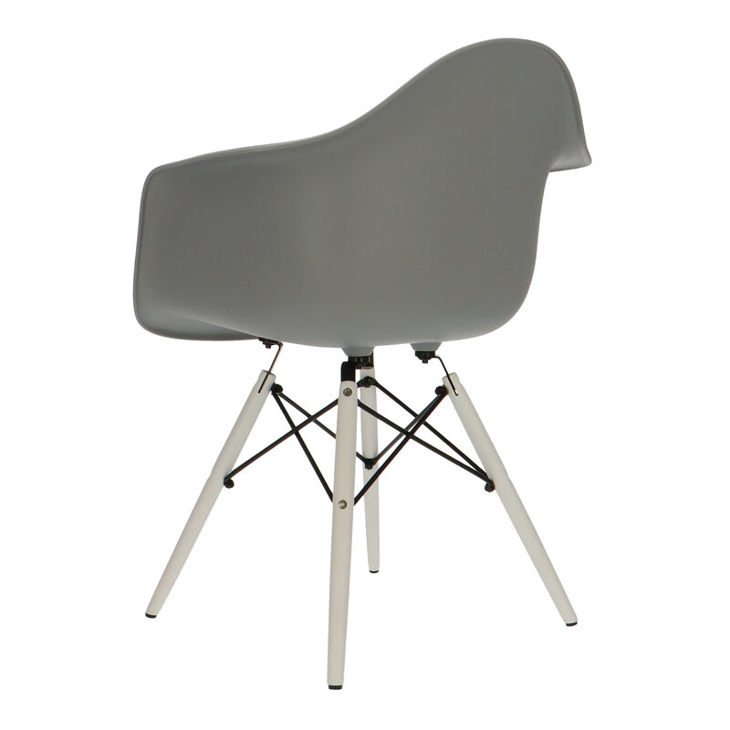 POPfurniture POP Stuhl DAW Weißes Untergestell Grau