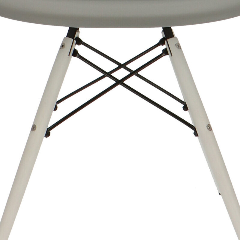 POPfurniture Chaise POP DAW Pieds Blancs Gris