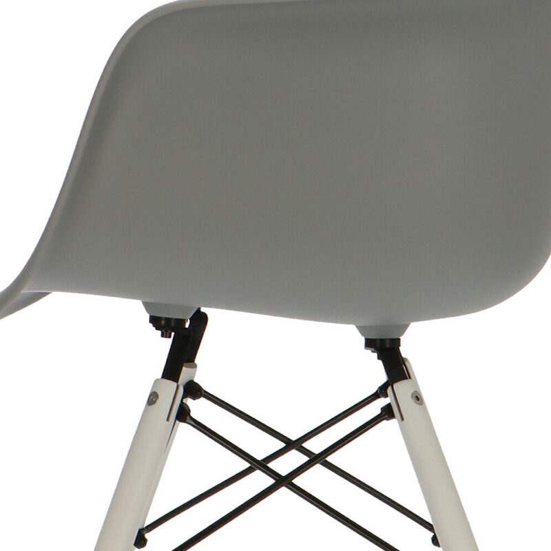 POPfurniture Chaise POP DAW Pieds Blancs Gris