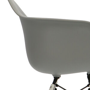 POPfurniture Chaise POP DAW Pieds Blancs Gris