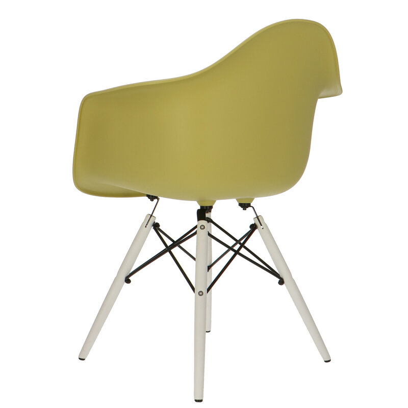 POP Stuhl DAW Weißes Untergestell Olivgrün POPfurniture POP Stuhl DAW Weißes Untergestell Olivgrün