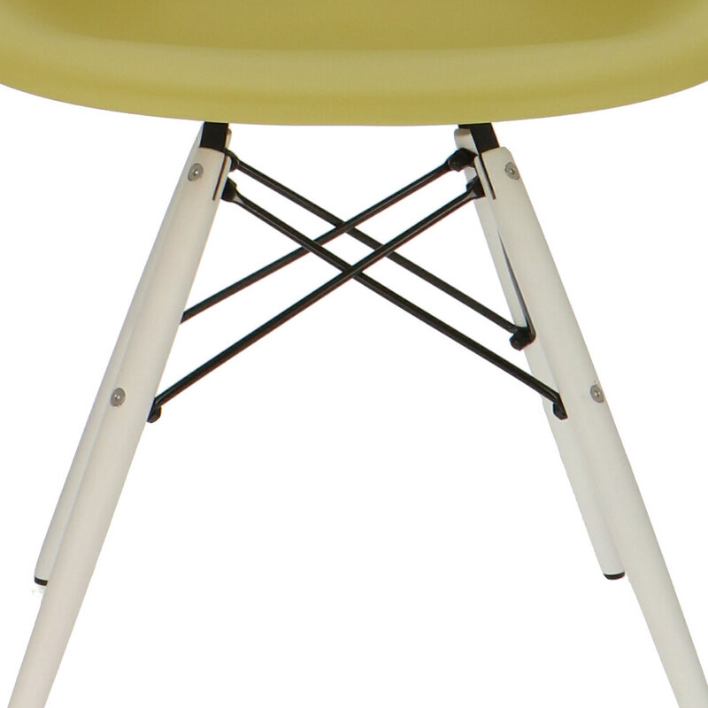 Chaise POP DAW Pieds Blancs Vert olive POPfurniture Chaise POP DAW Pieds Blancs Vert olive