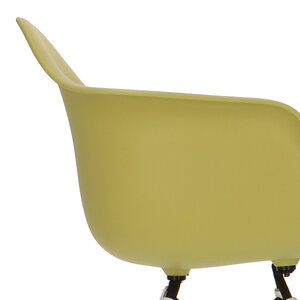 Chaise POP DAW Pieds Blancs Vert olive POPfurniture Chaise POP DAW Pieds Blancs Vert olive