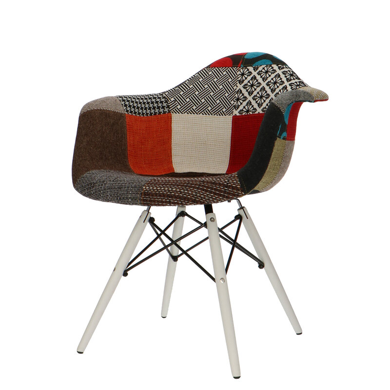 POP Chair DAW White Base Patchwork POPfurniture POP Chair DAW White Base Patchwork