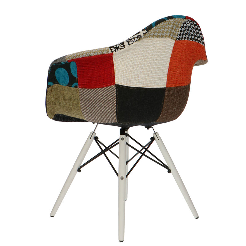 POPfurniture POP Stol DAW Vit Bas Patchwork