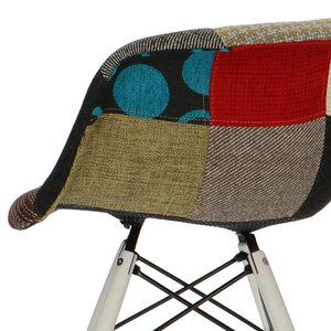 POPfurniture POP Stuhl DAW White Base Patchwork