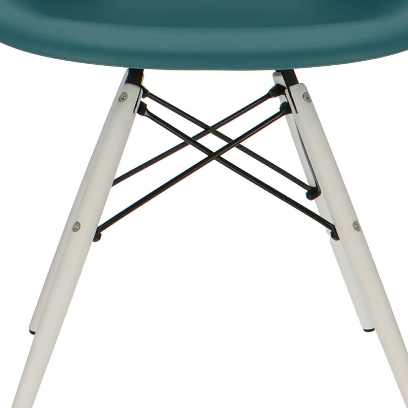 POPfurniture POP Stol DAW Hvid Chassis Benzinblå