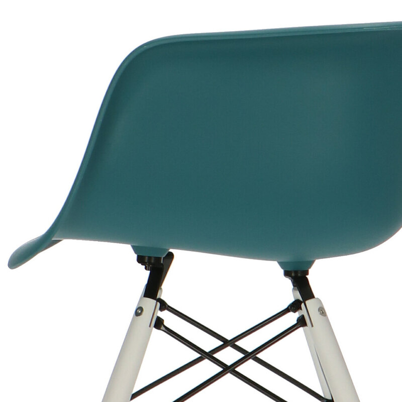 Chaise POP DAW Pieds Blancs Bleu Petrole POPfurniture Chaise POP DAW Pieds Blancs Bleu Petrole