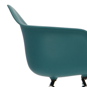 POPfurniture POP Chair DAW White Base Petrol Blue