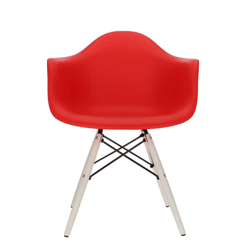 POPfurniture POP Stuhl DAW Weißes Untergestell Rot