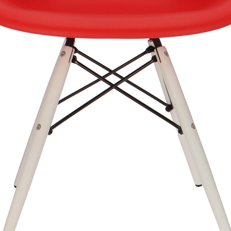 POPfurniture POP Chair DAW White Base Red