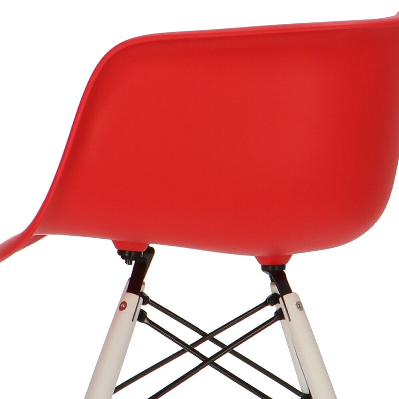 POPfurniture POP Chair DAW White Base Red