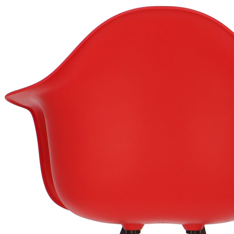 POPfurniture POP Stuhl DAW Weißes Untergestell Rot