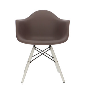 POPfurniture Chaise POP DAW Pieds Blancs Taupe