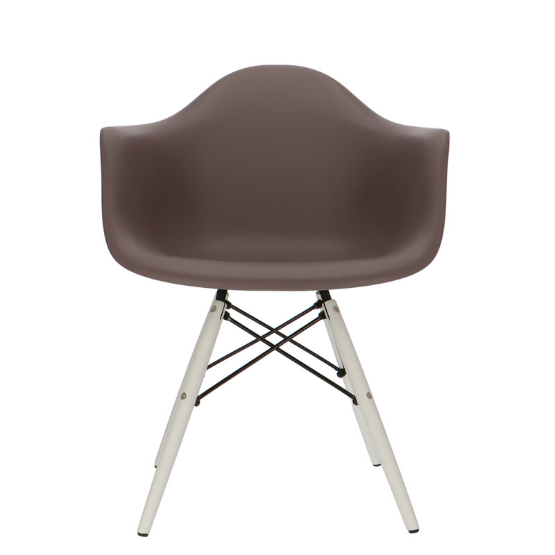 POPfurniture POP Stuhl DAW Weißes Untergestell Taupe