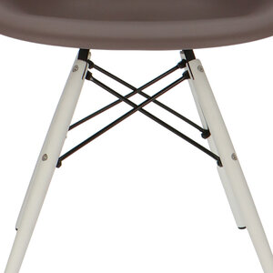 POPfurniture POP Stuhl DAW Weißes Untergestell Taupe