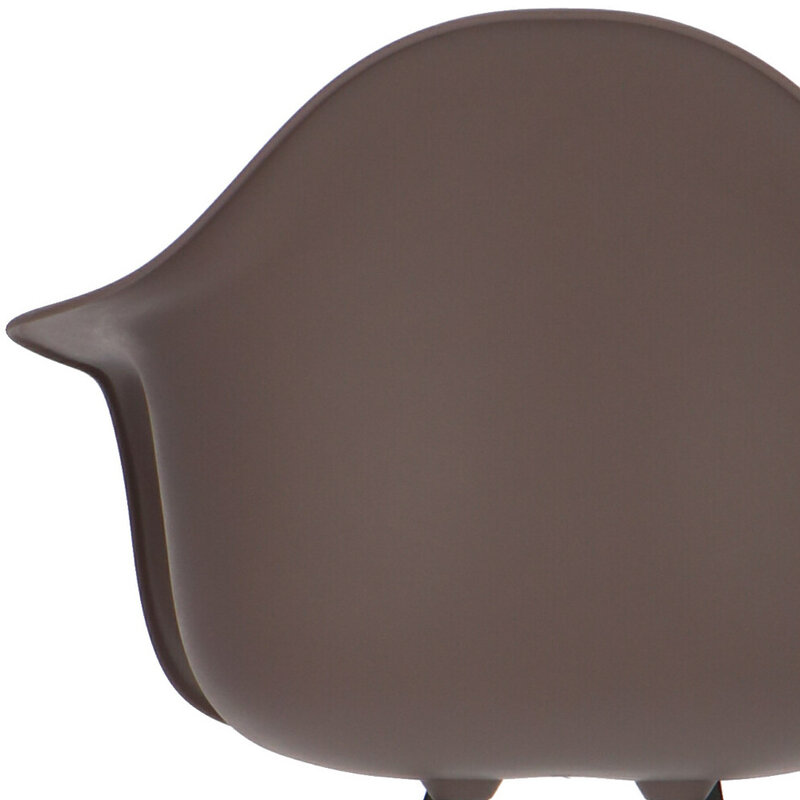 POPfurniture Chaise POP DAW Pieds Blancs Taupe