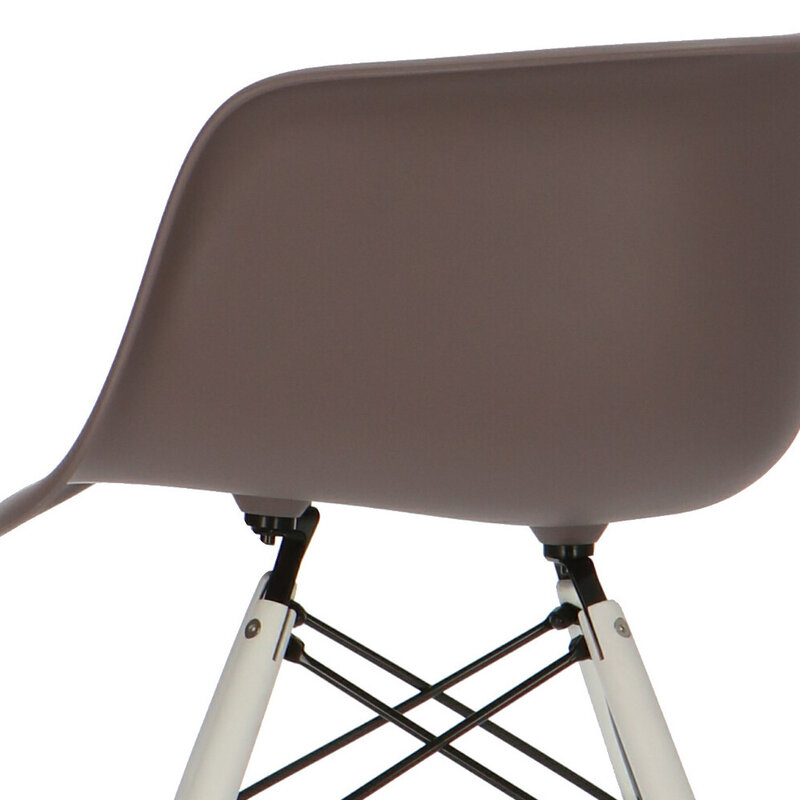 POPfurniture POP Chair DAW White Base Taupe