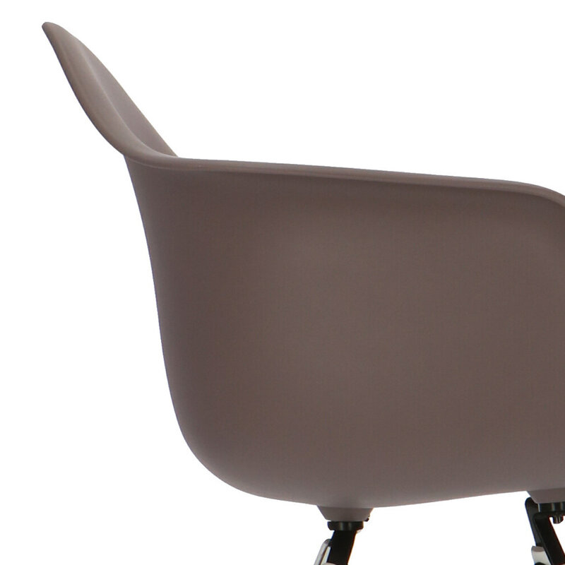 POPfurniture POP Stuhl DAW Weißes Untergestell Taupe