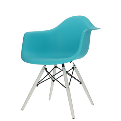 POPfurniture POP Stol DAW Hvid Chassis Turkis POP Stol DAW Hvid Chassis Turkis