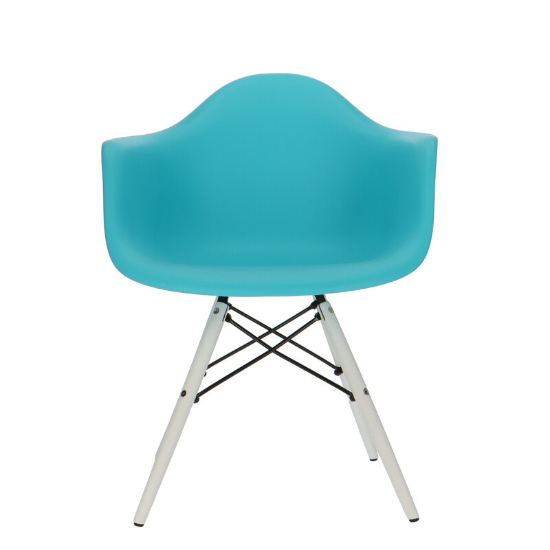 POPfurniture Chaise POP DAW Pieds Blancs Turquoise