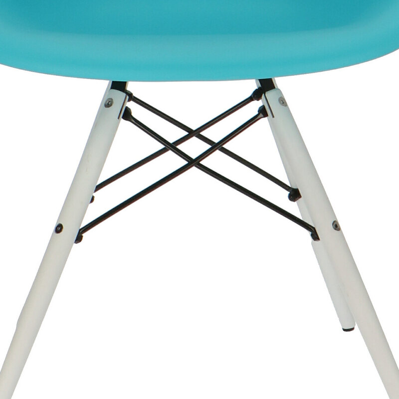 POPfurniture POP Stuhl DAW Weißes Untergestell Türkis