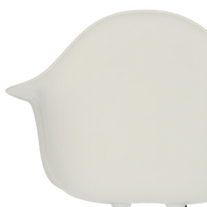 POPfurniture Chaise POP DAW Pieds Blancs Blanc