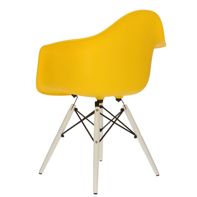 POPfurniture POP Stol DAW Hvid Chassis Gul