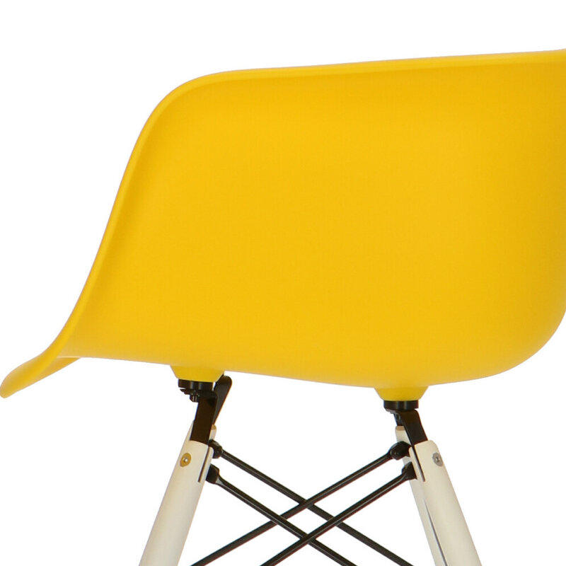 POPfurniture POP Chair DAW White Base Yellow