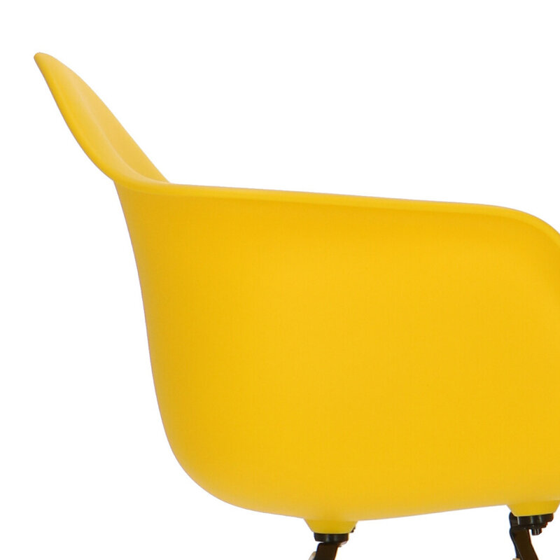 POPfurniture Chaise POP DAW Pieds Blancs Jaune