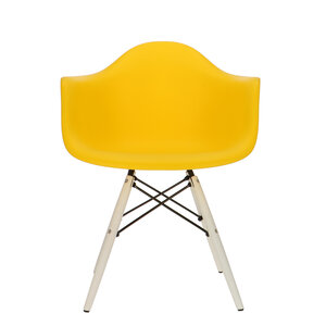 POPfurniture Chaise POP DAW Pieds Blancs Jaune