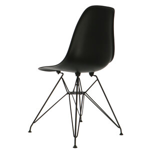 POPfurniture POP Stuhl DSR Schwarzes Untergestell Schwarz