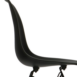 POPfurniture POP Chair DSR Black Base Black