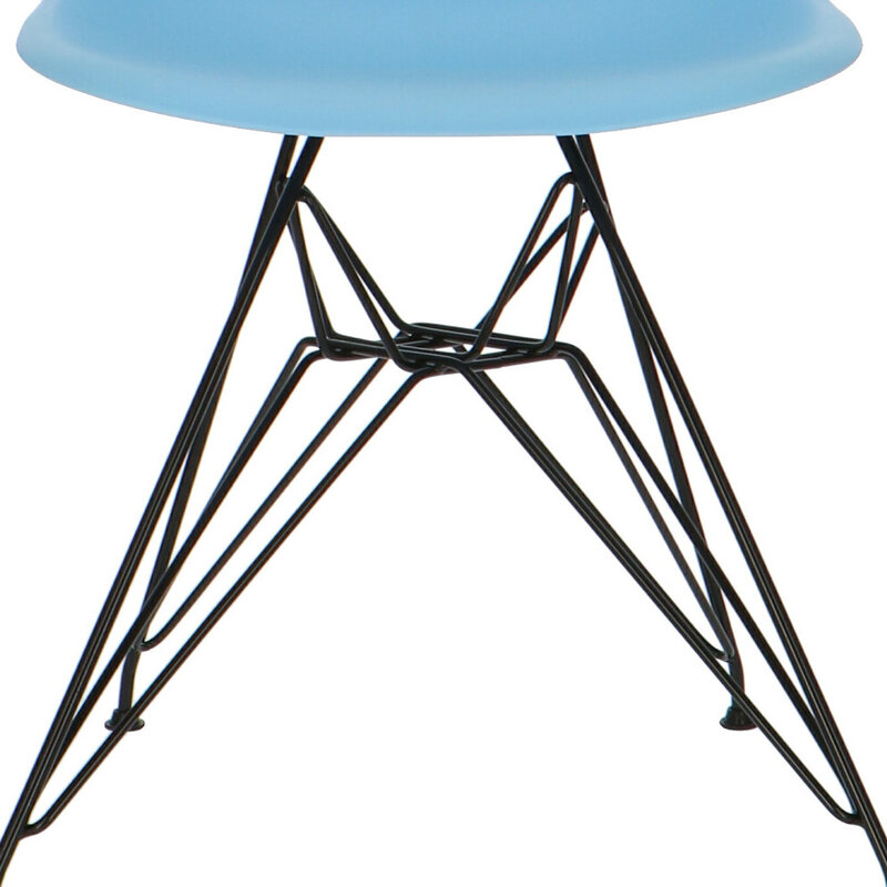 POPfurniture POP Stol DSR Sort Chassis Blå